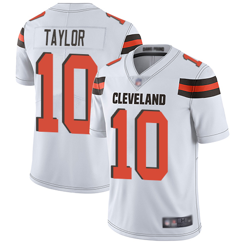 Cleveland Browns Taywan Taylor Men White Limited Jersey #10 NFL Football Road Vapor Untouchable->cleveland browns->NFL Jersey
